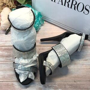 Caparros I-Star Embellished Evening Sandals Women's black 8.5